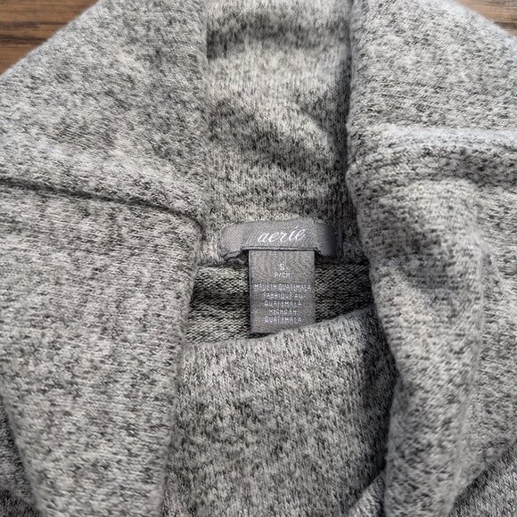 aerie cropped turtleneck heathered grey size small - Picture 8 of 13